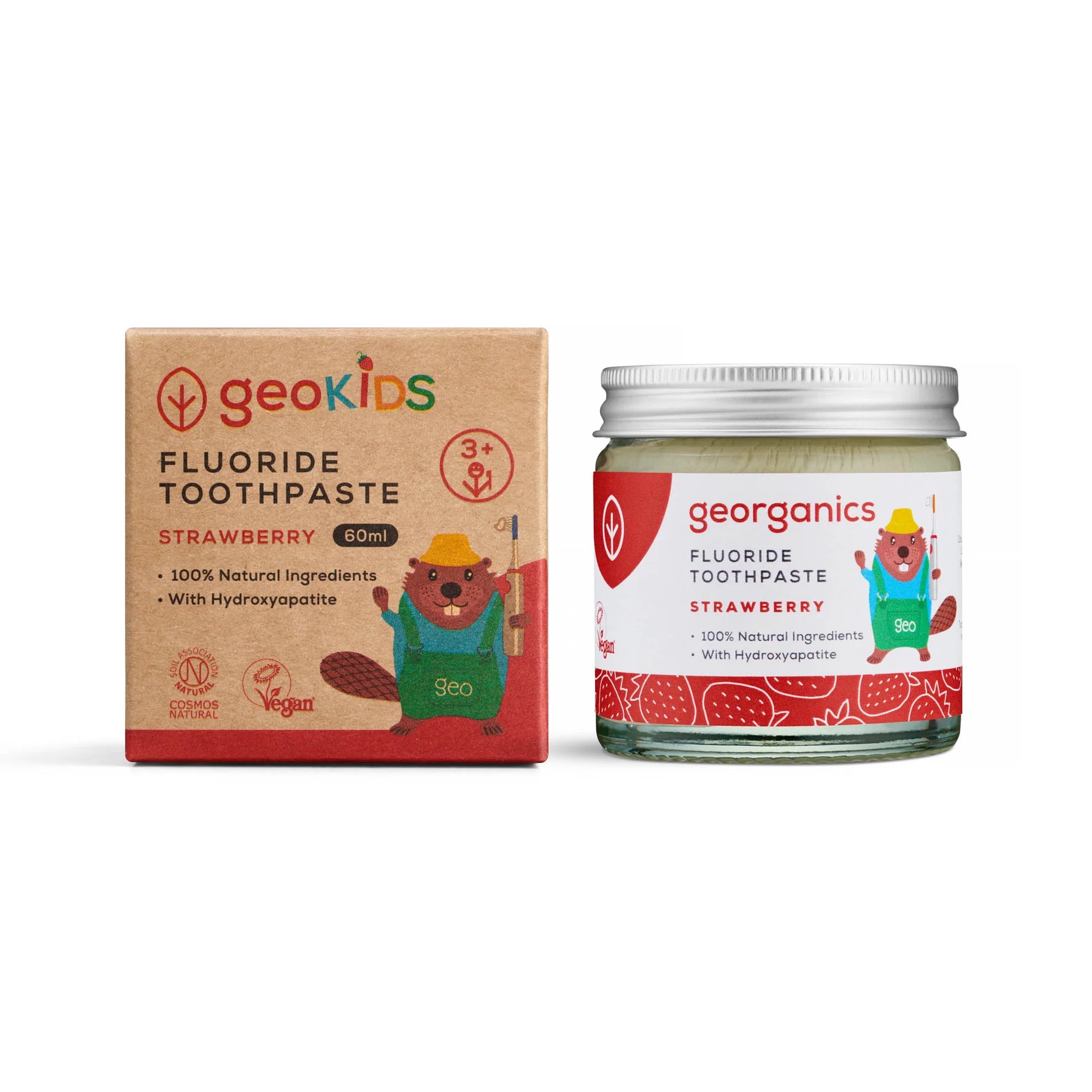 GEORGANICS Zahnpasta GeoKids Erdbeere mit Fluorid 60ml